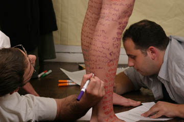 And Michelangelo painted on his back.