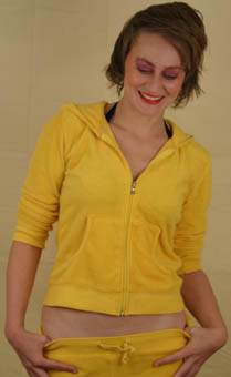 Anna arrived dressed as a banana.