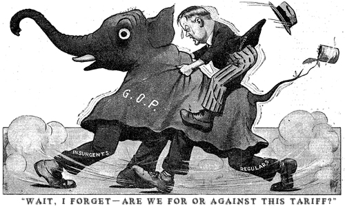 Editorial cartoon, early 20th century.